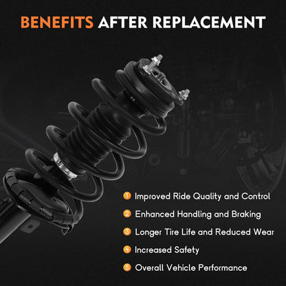 Front Pair Complete Struts & Shocks Assembly for Ford Transit Connect (2010–2013)