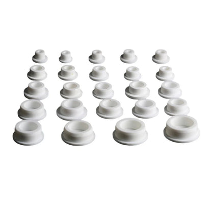 White Silicone Hole Covers for Valves Pipes and Openings