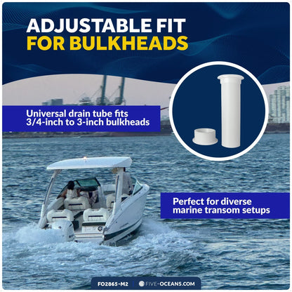 2X Thru Hull Drain Tube for Boat Motorwell - FO2865-M2