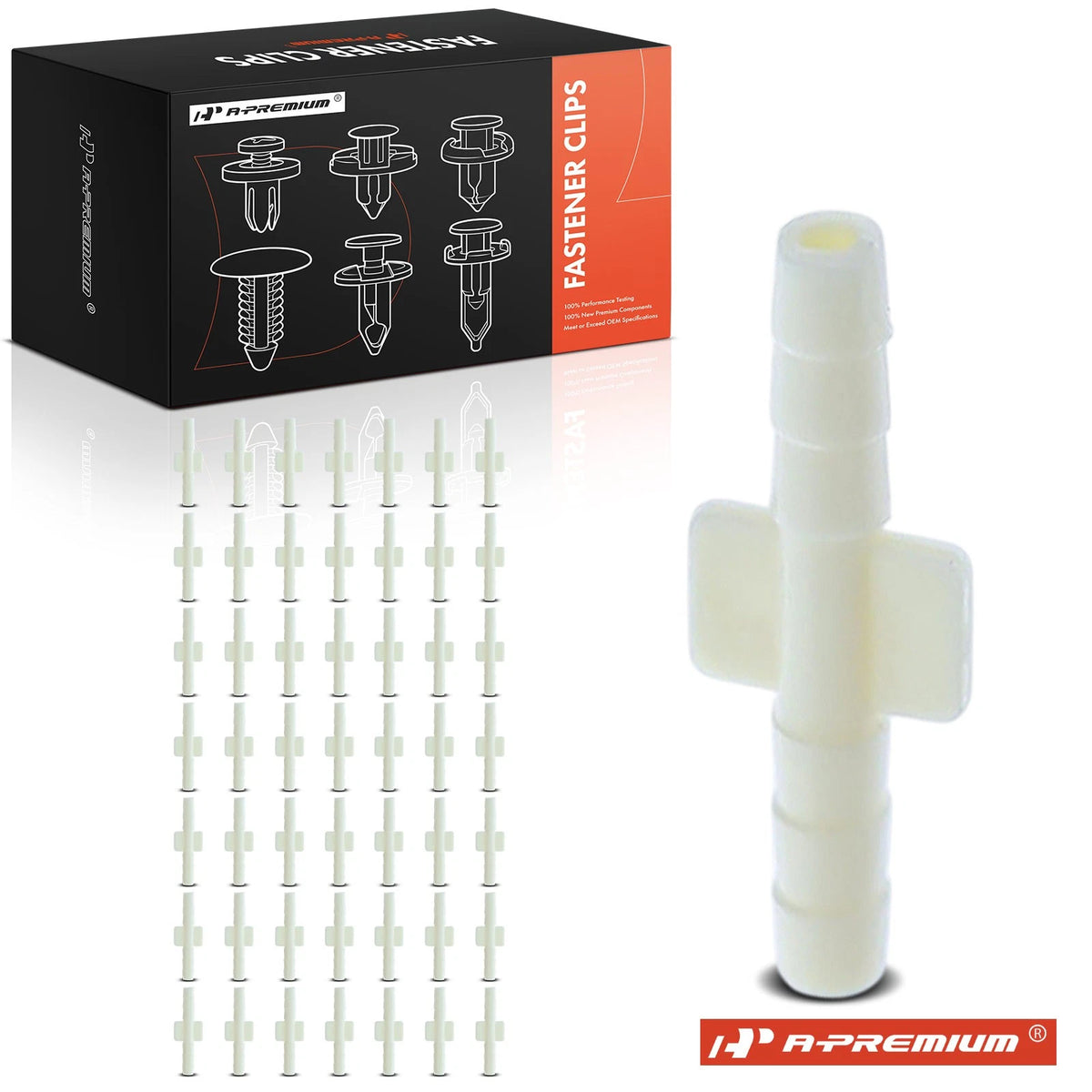50x Nylon Straight Hose Connector Retainer Clip for GM Ford (14047034, 4095145)