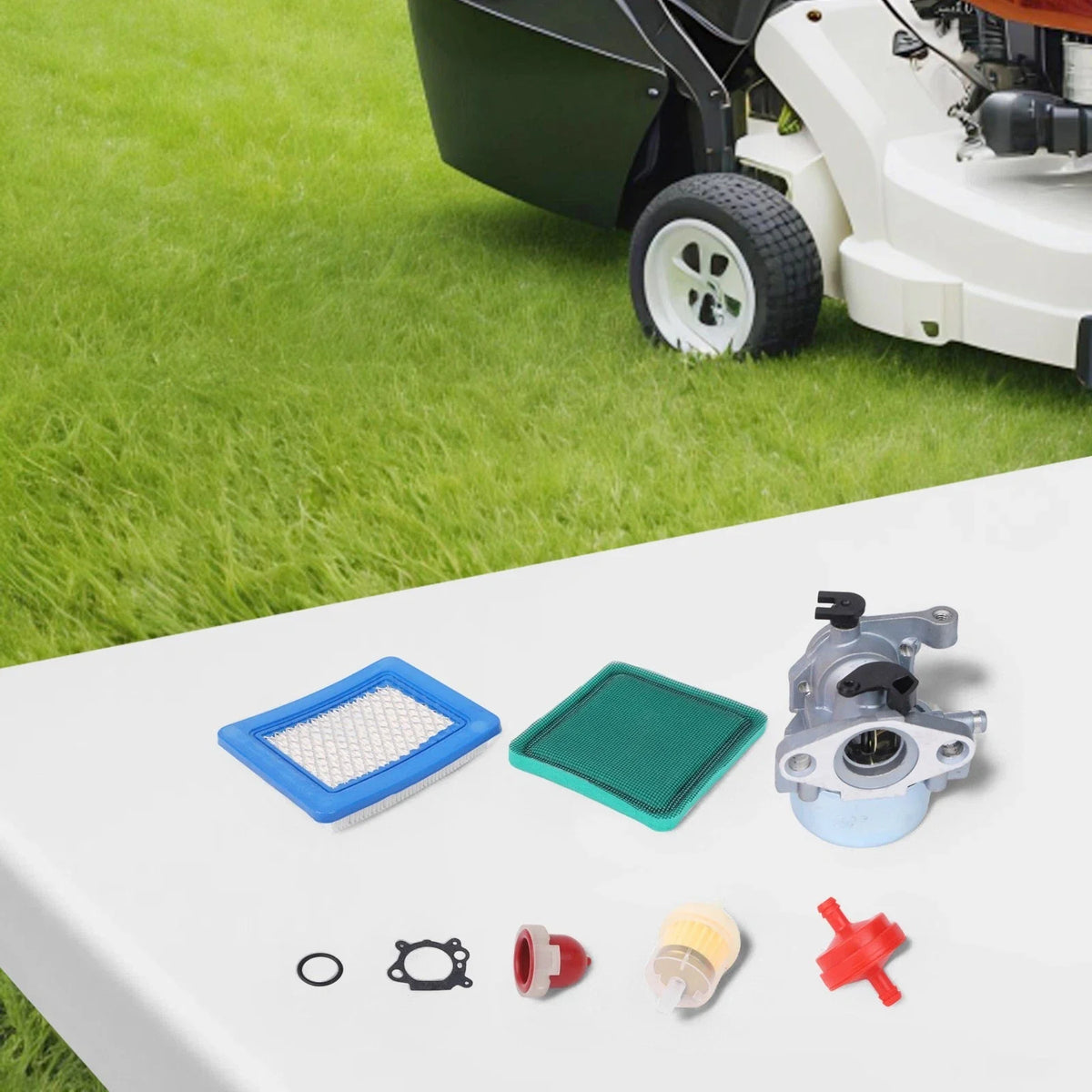 Carburettor Kit and Air Filter for BS 675 Series Lawn Mower