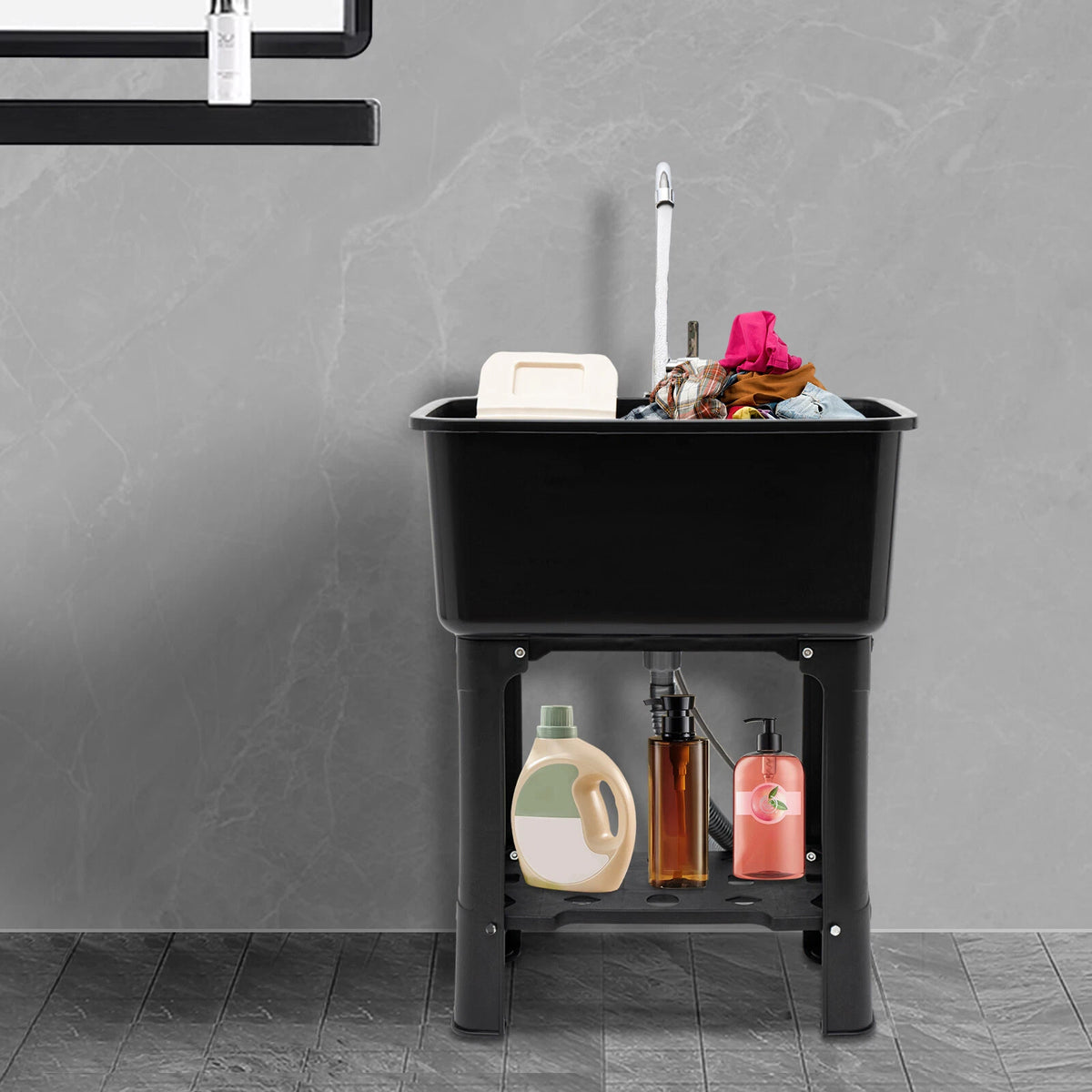 Utility Sink Laundry Tub with Faucet for Laundry Room Garage or Shop