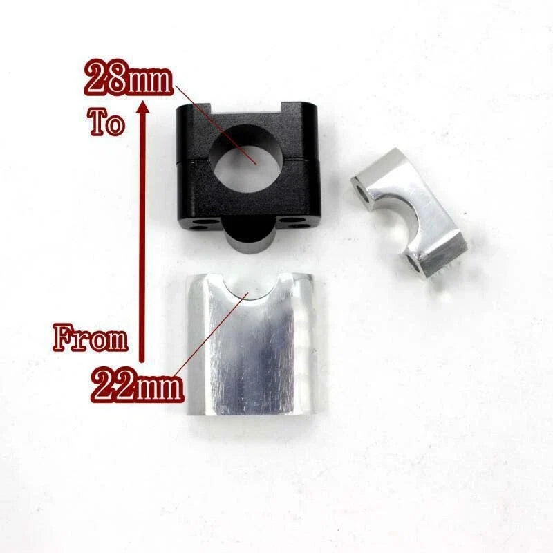 Handlebar Fat Bar Mount Clamps Risers Adapter for Mini Bike ATV (28mm)