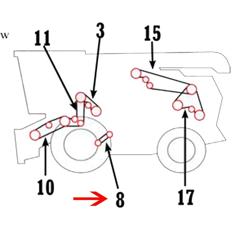 Cogged Fan Drive Belt H140404 for John Deere 9400 9410 9500 9501 (1994–2002)