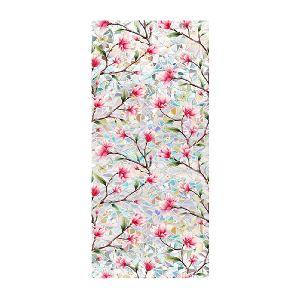 Pink Magnolia Flower Sunroof Film for Car Window Static Cling