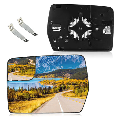 Left Mirror Glass with Base for Ford F150 2004–2010 (Heated)