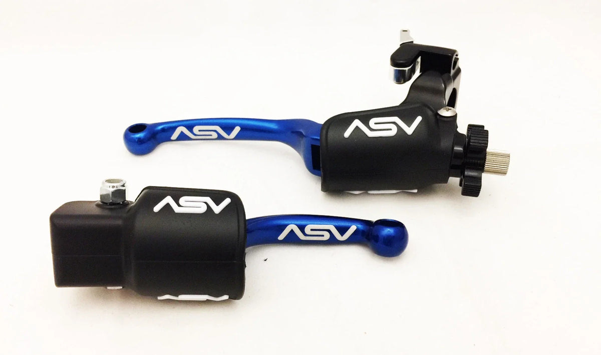 ASV F3 Front Brake Clutch Perch Levers Set of 2 Blue for RMZ250 RMZ450 (2007–2023)
