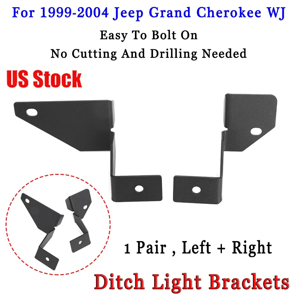 Bolt On Pillar Ditch Light Mounting Brackets for Jeep Grand Cherokee WJ (1999–2004)