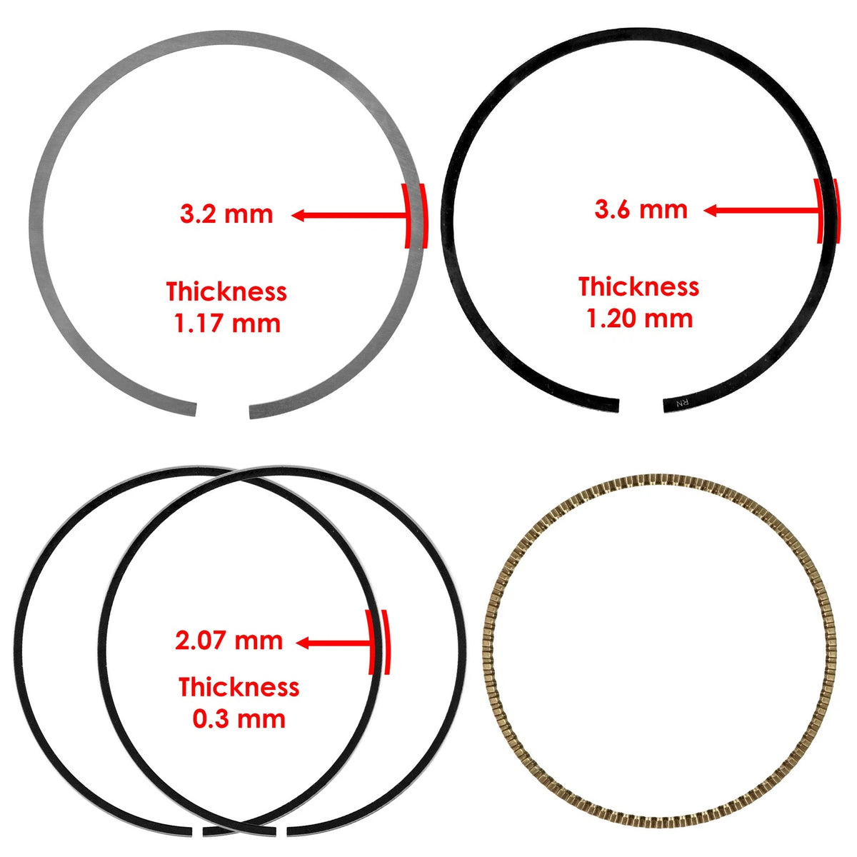 Cylinder Piston Kit & Rings for Polaris RZR XP Turbo / XP 4 Turbo (2016–2021) - 2206216, PT201, PR201