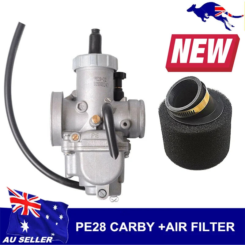 PE28 Carburetor + Air Filter for PIT PRO Dirt Bike (160cc-190cc)