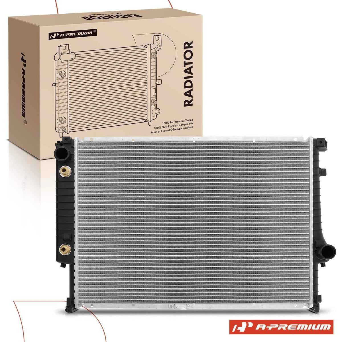 Radiator with Transmission Oil Cooler for BMW 535i 1988–1993