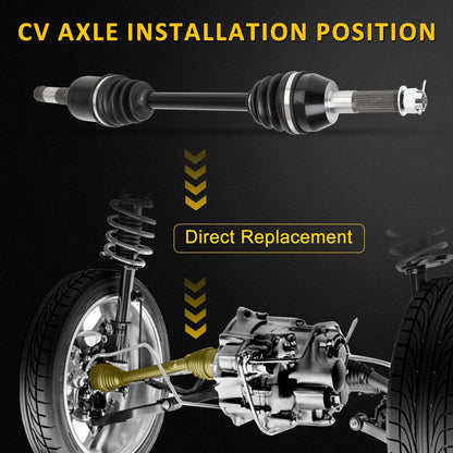 Set of 2 CV Joint Axles for Polaris Ranger 500 (2005–2007)