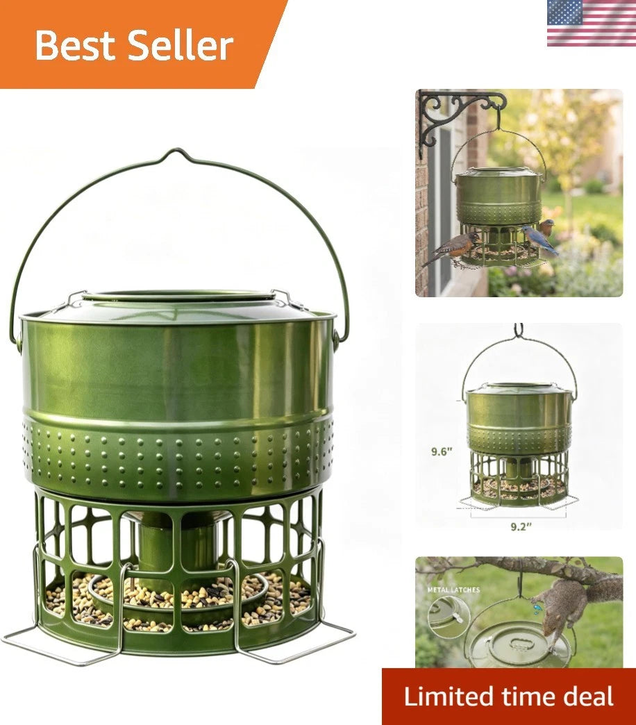 Elegant Weatherproof Metal Bird Feeder for Outdoor Use