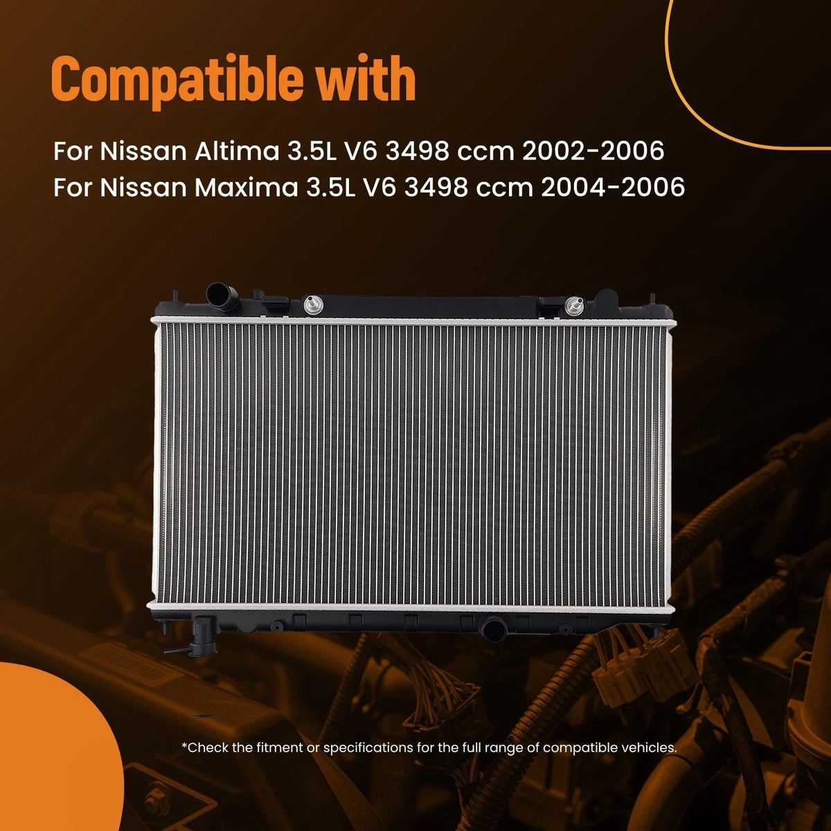 Coolant Radiator for Nissan Altima/Maxima 3.5L (2002–2006) CU2415 Q2415