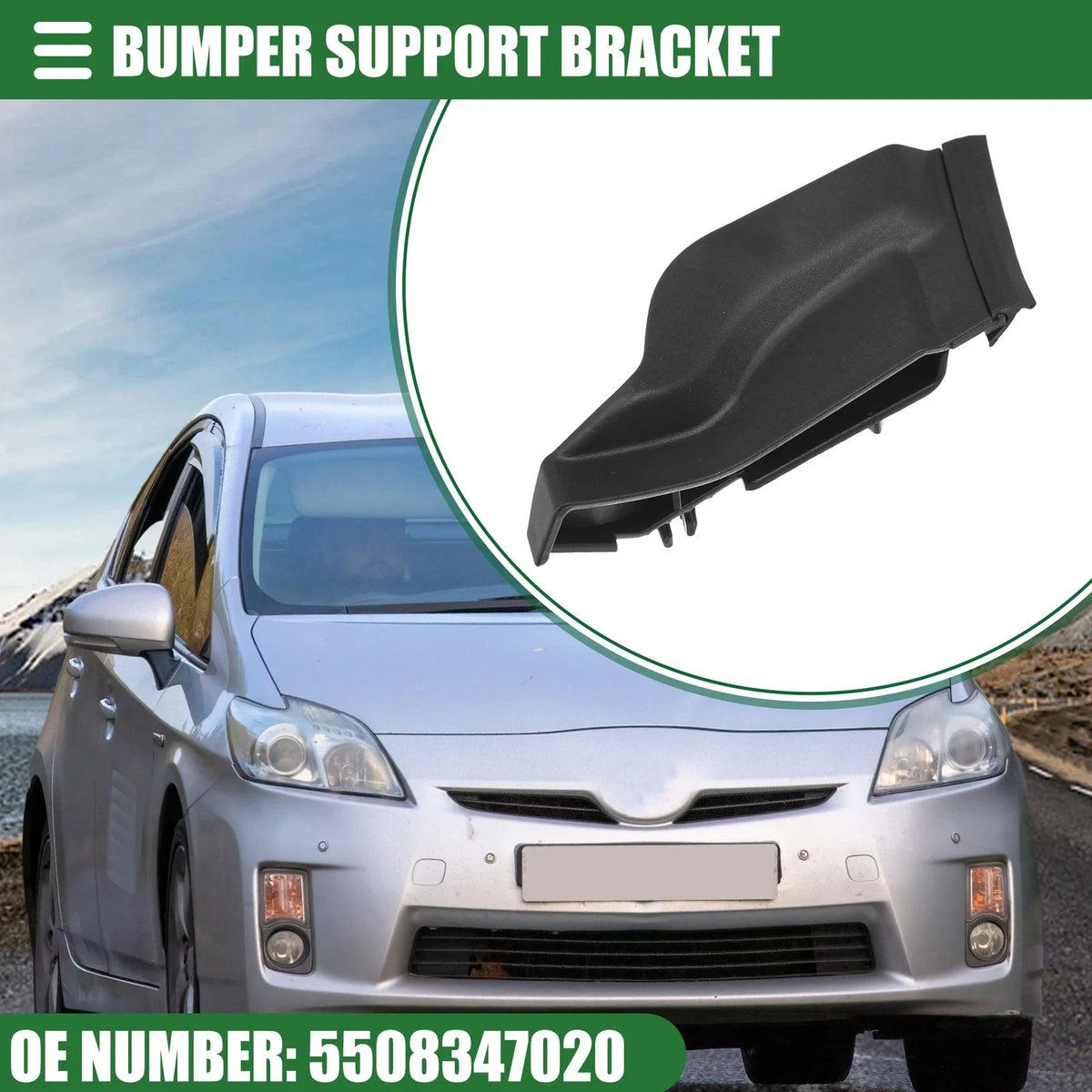 Front Right Cowl Side Vent Cover for Toyota Prius (2010–2015) No. 5508347020 Black