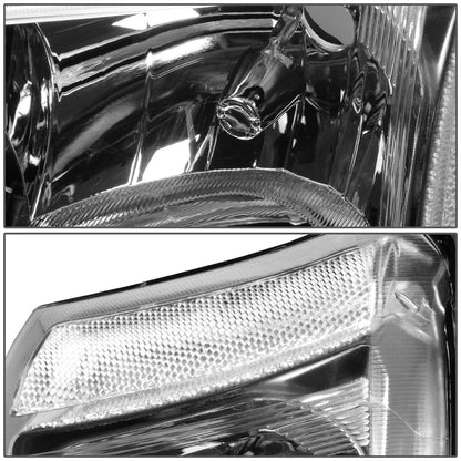 Chrome Clear Corner Headlight & Black Smoked 3D LED Tail Light for Silverado (2003–2007)