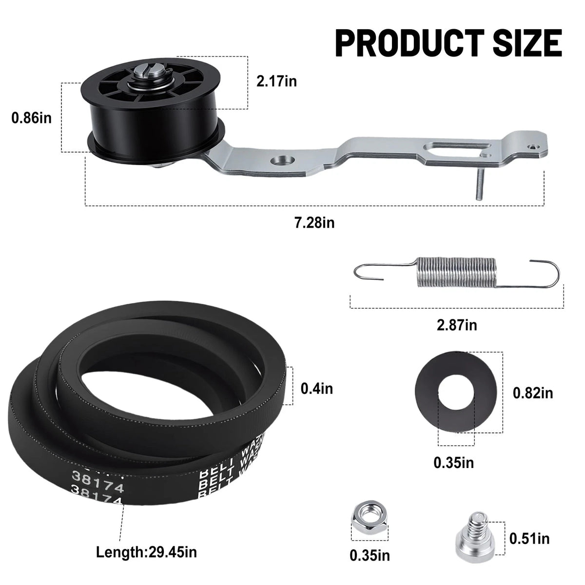 Washer Idler Pulley Kit for ZATUX (Compatible with )