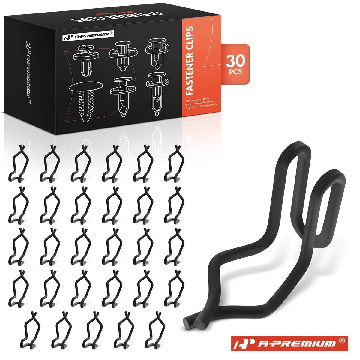 30Pcs Metal Door Trim Panel Fasteners for Dodge Chrysler (358470, 1900654, 351050-S3)