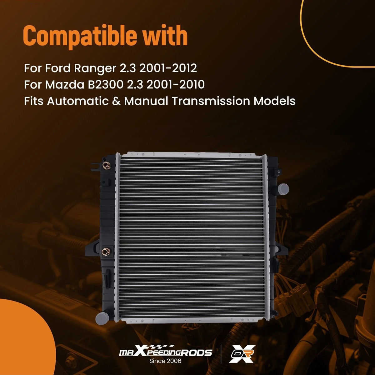 Radiator for Ford Ranger/Mazda B2300 2.3L (2001–2012) 1F8015200 CrossFlow