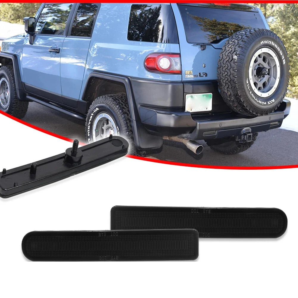 Bumper Reflector Set for Toyota FJ Cruiser (2007–2014) Black 2-Pcs