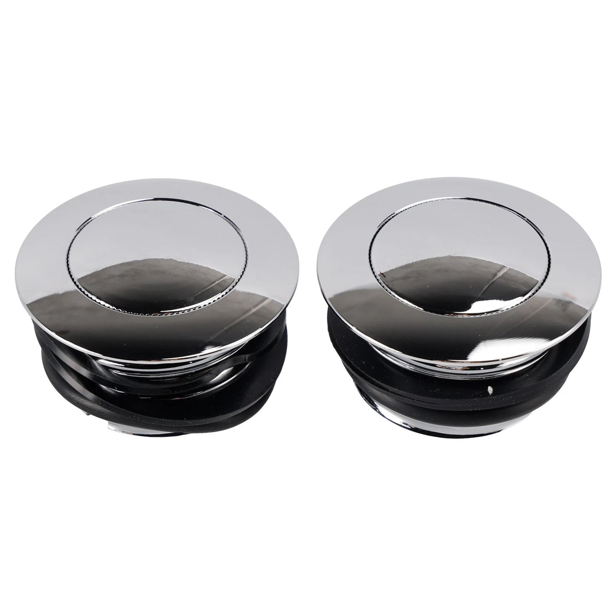 Set of 2 Pop Up Vented Gas Caps for Softail Low Rider Dyna (RC-373-CHR)