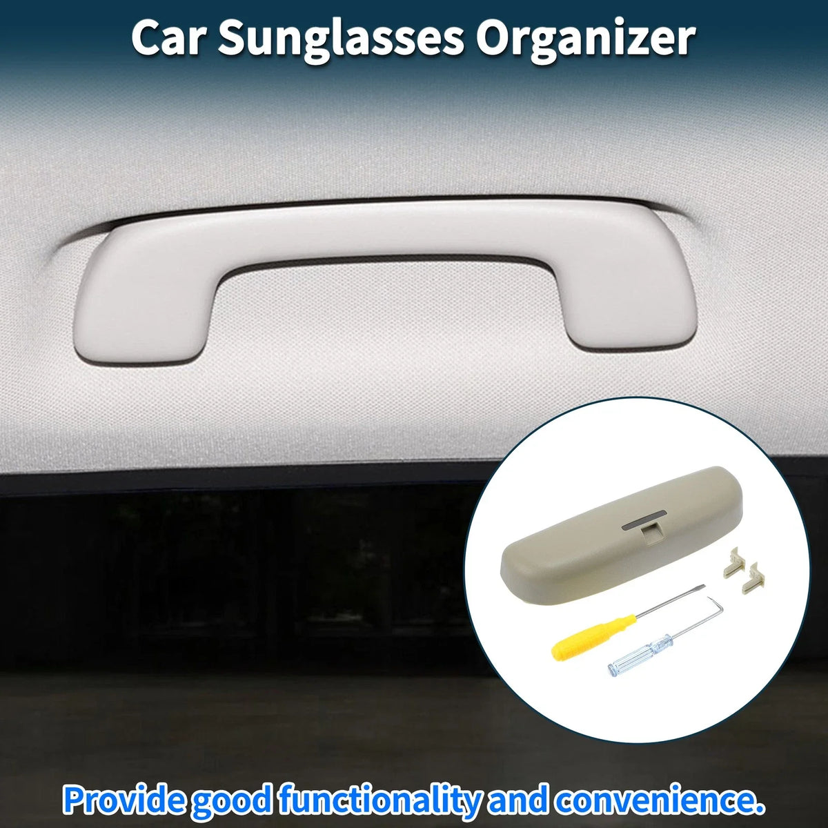 Sunglasses Case for Nissan Sylphy (2006–2022) Eyeglasses Holder Beige