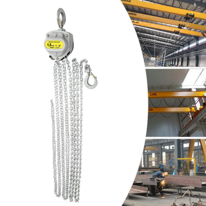 1.5 Ton Hand Chain Hoist with 6m Chain for Manual Lifting (No Specific Years)