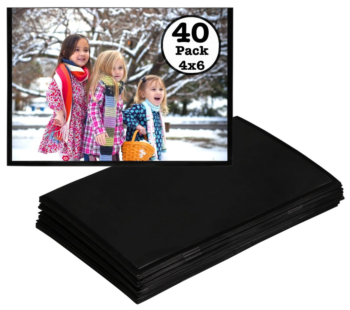 40-Pack Magnetic Picture Frame Sleeves for 4x6 Photos