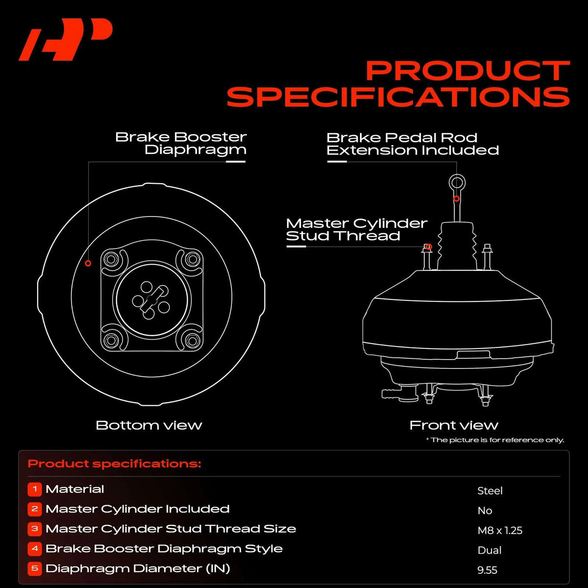 Power Brake Booster for Toyota Sequoia (2003–2007) 446100C040, 446100C041