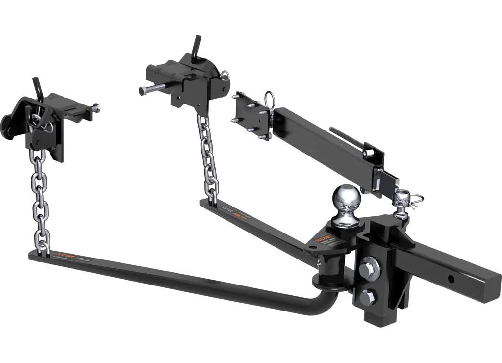 Curt 17063 Round Bar Weight Distribution Hitch Complete Kit for