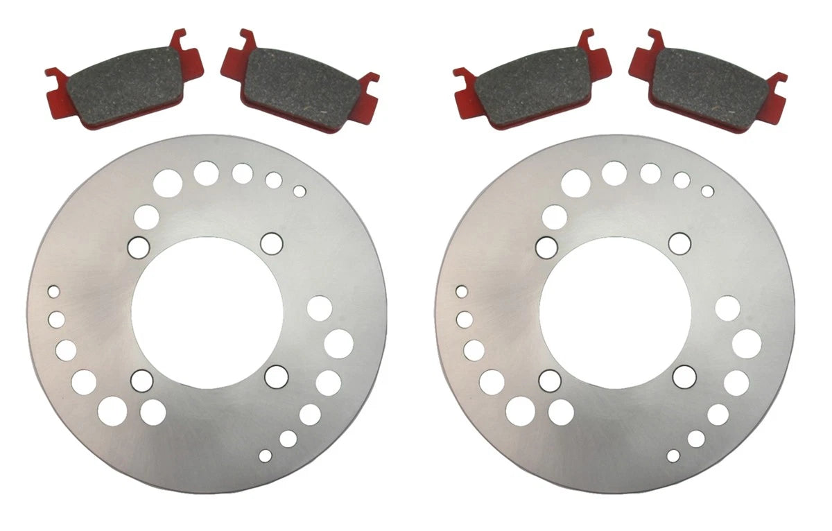 2 Front Disc Brake Rotors & Pads for Honda Rincon 680, Rubicon Foreman 500 (2003–2023) FS-2027, FS-451