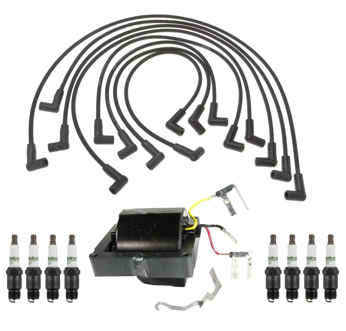 Ignition Wires Coil & 8 Spark Plugs Kit ACDelco for Chevrolet GMC V8