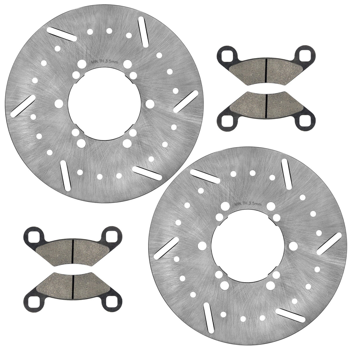 2 Front Brake Disc Rotors W/ Pads for Polaris Magnum 425 (1995–1998) DS112AA2006