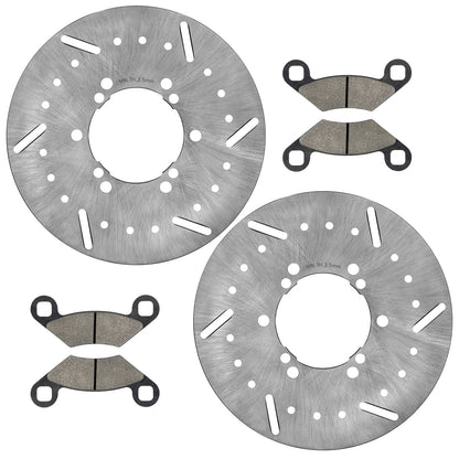 2 Front Brake Disc Rotors W/ Pads for Polaris Magnum 425 (1995–1998) DS112AA2006