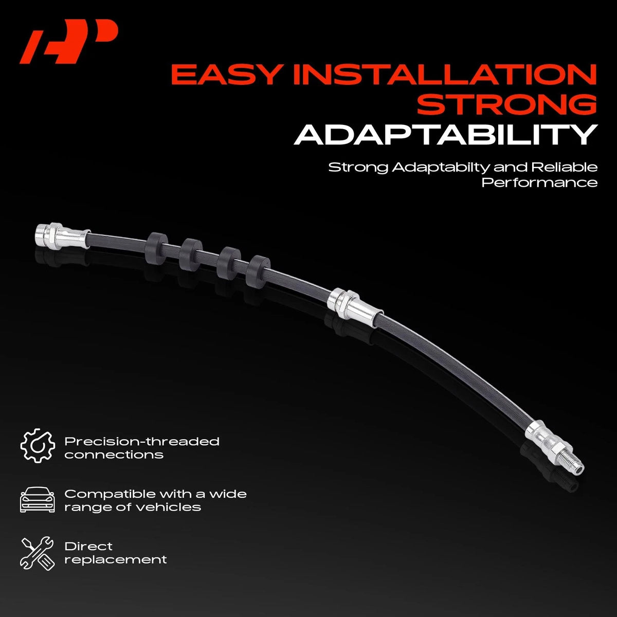 2X Front Brake Hydraulic Hose for Ford Escape Mercury Mariner Mazda (H621031, 8L8Z2078B, 9L8Z2078A)