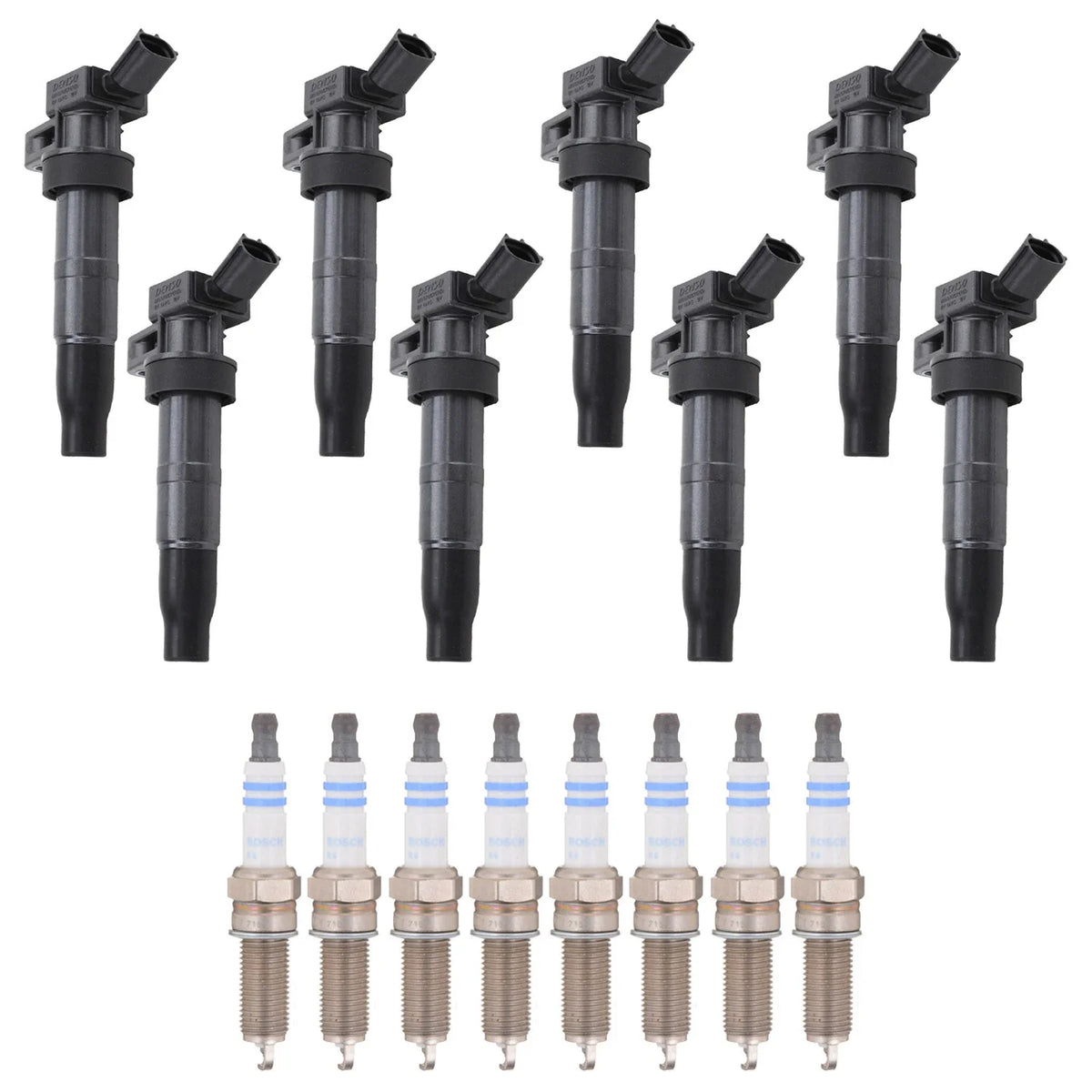 Set of 8 Ignition Coils & Spark Plugs for Equus Genesis V8 (2010–2016)