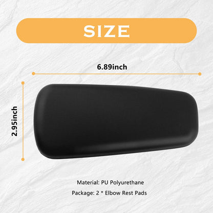 2X Elbow Pad Arm Rest for Car (6.892.950.98 inch, Black)