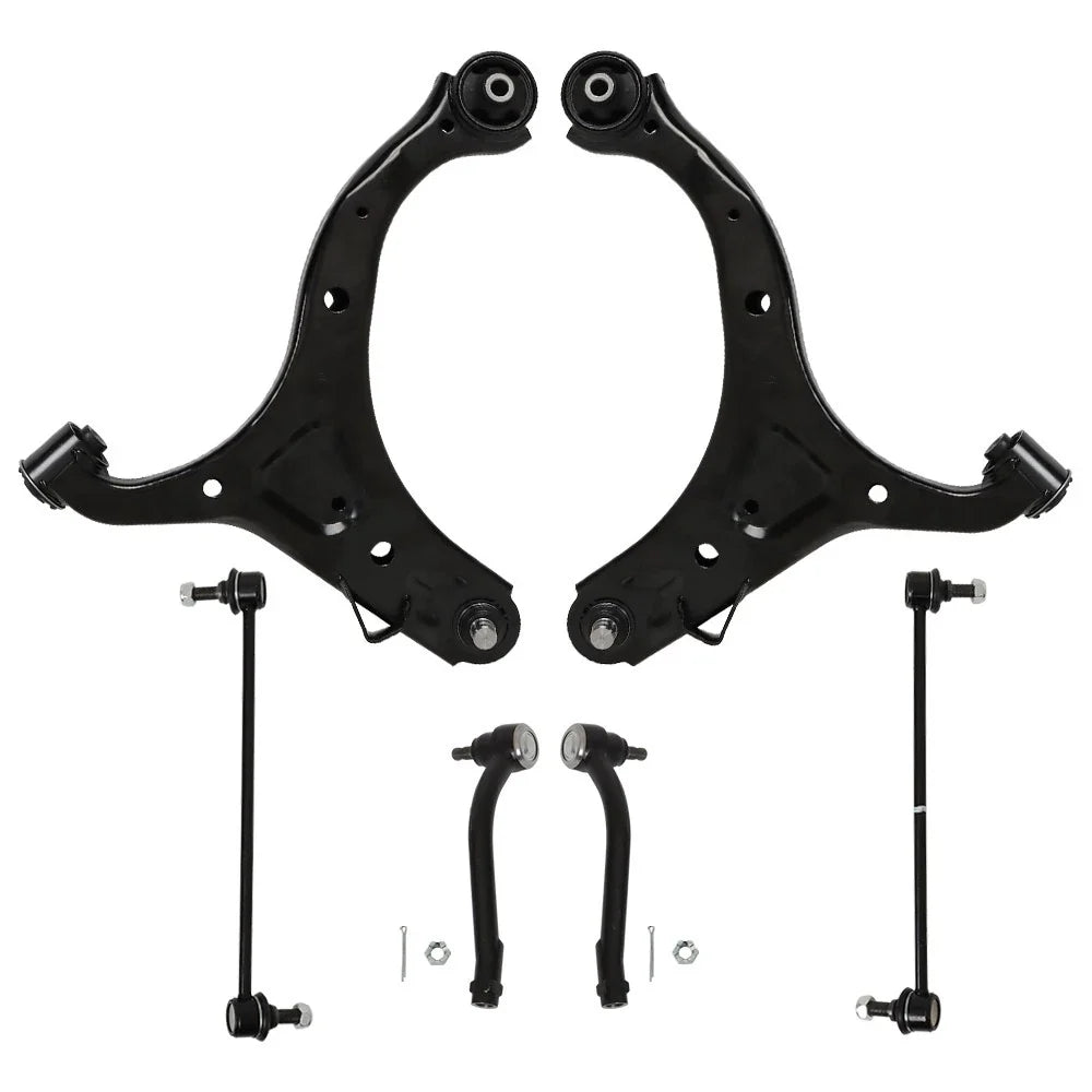 Set of 6 Front Lower Control Arms Tie Rods Sway Bars for Hyundai Kia (2010–2013)