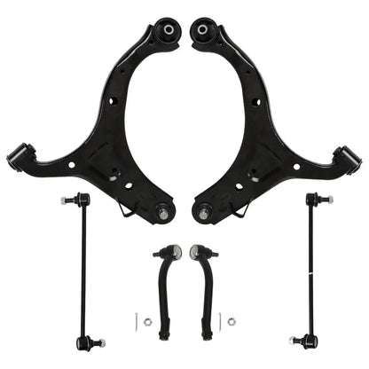 Set of 6 Front Lower Control Arms Tie Rods Sway Bars for Hyundai Kia (2010–2013)