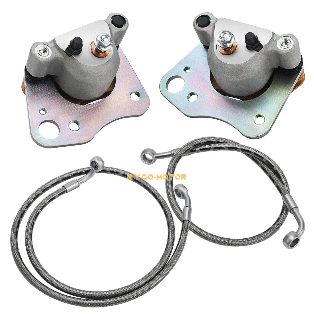 Set of 2 Brake Calipers & Hose Lines for Polaris Ranger 500 570 ETX (2015–2021)