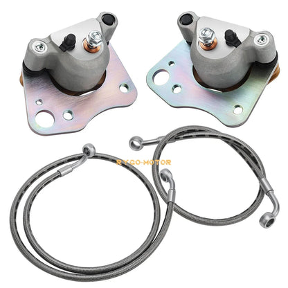 Set of 2 Brake Calipers & Hose Lines for Polaris Ranger 500 570 ETX (2015–2021)