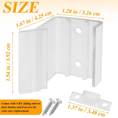 4X RV Sliding Mirror Door Latch for Universal Closet Door