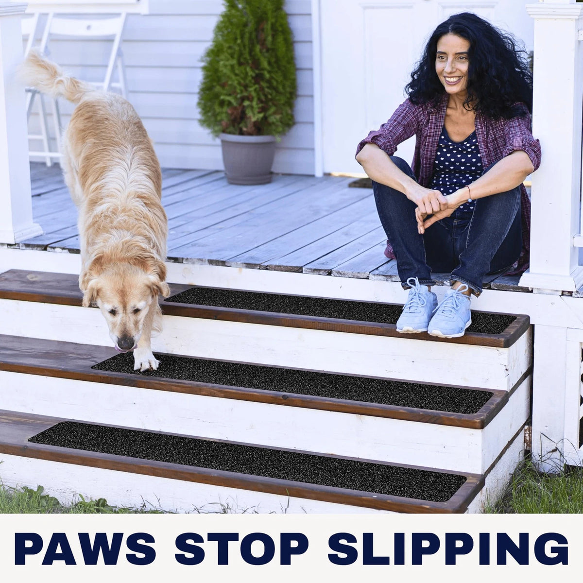 12 Pack Non-Slip Outdoor Stair Treads 30" x 6"
