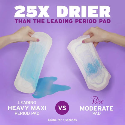 Set of 4 Poise Incontinence & Postpartum Pads for Bladder Leaks