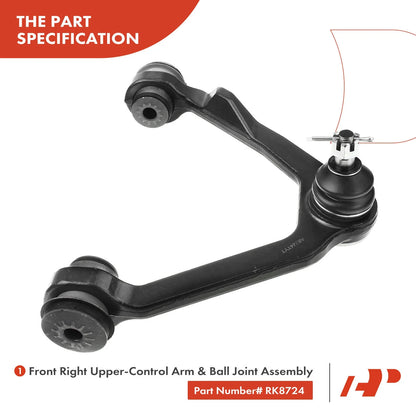 Front Right Upper Control Arm with Ball Joint for Ford F-150 F-250 (2004–2023)