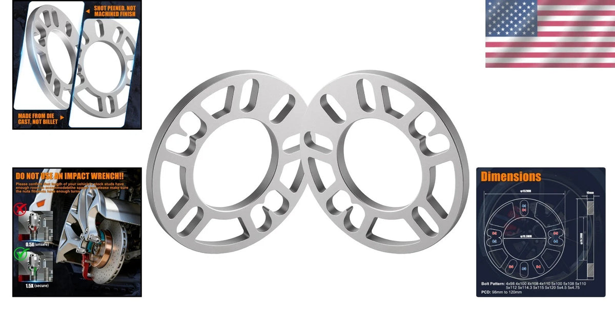 Set of 4 Wheel Spacers 10mm for 4x98 4x100 4x108 4x114.3 GA-45U10-2