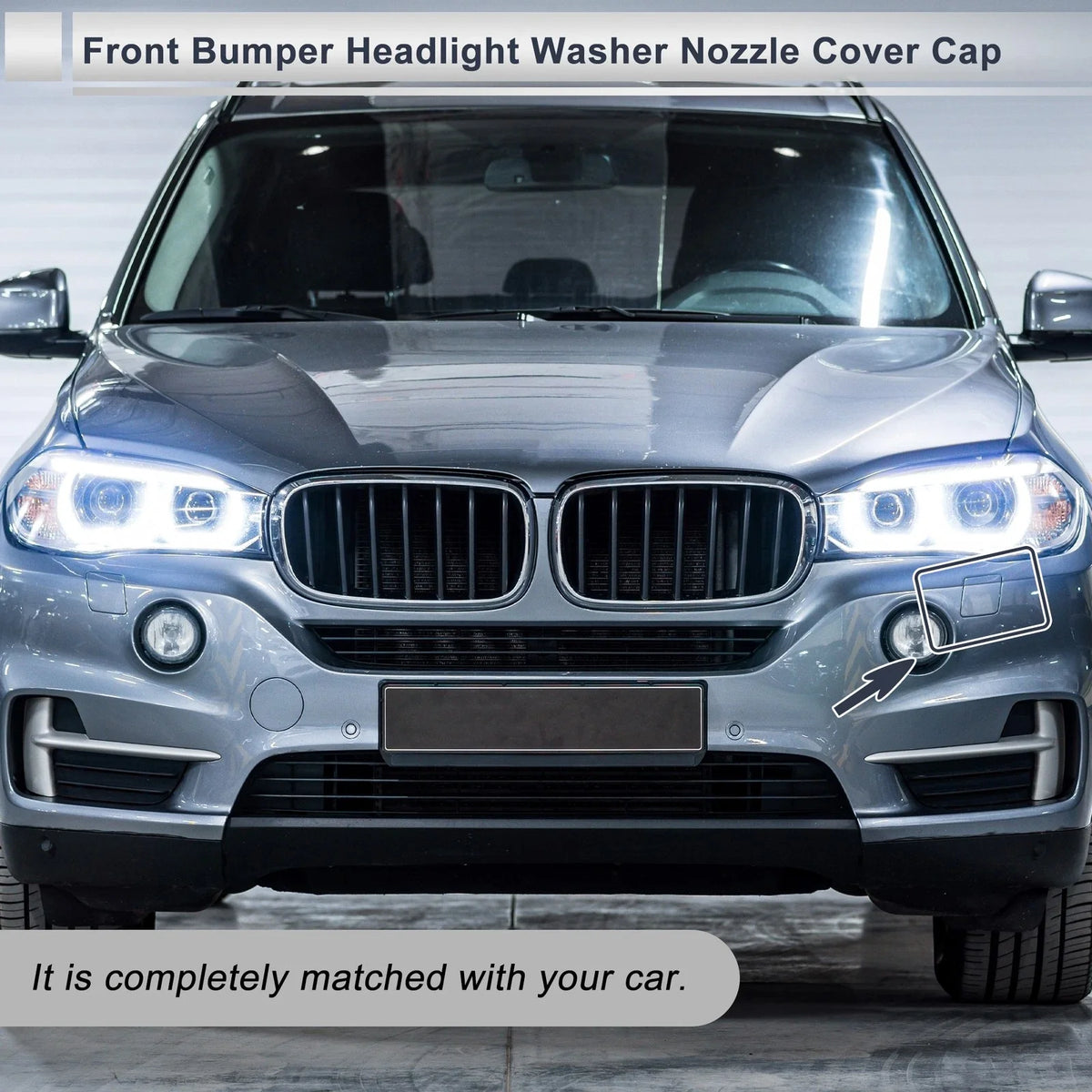 Bumper Headlight Washer Nozzle Cover Cap for BMW X5 F15 (2014–2018)