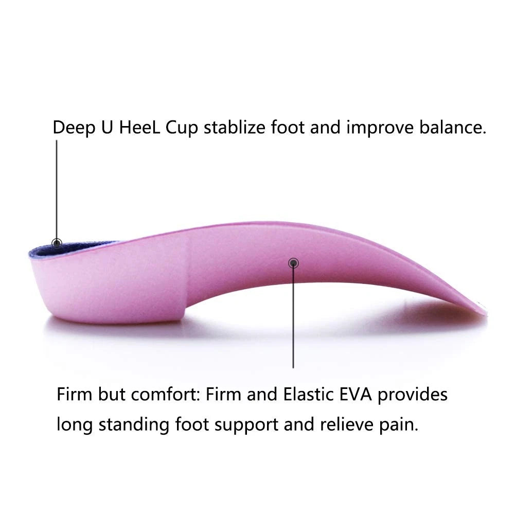 3/4 Orthotics Shoe Insoles for Men 9-11/Women 10-12 (Purple)