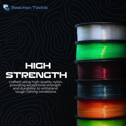 Hi Vis Green Monofilament Fishing Line - Strong Low Memory Casting