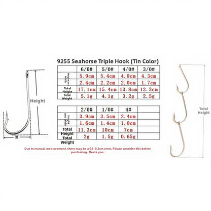 Gang Hooks for Sea Angling and Squid Fishing (Carbon Steel, 10 Strings)